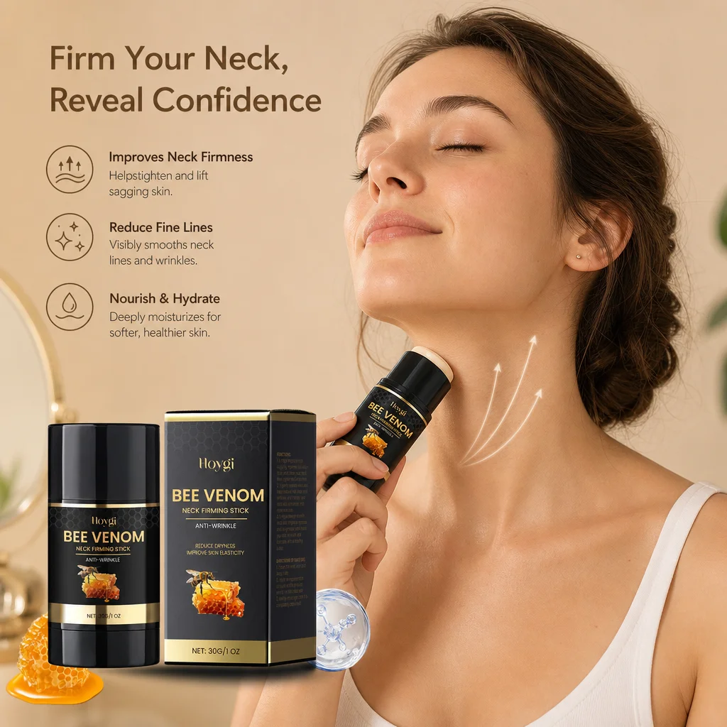 Bee Venom Firming Neck Stick Hydrate Nourish Lift Neck Area Restore Damaged Complexion Boost Skin Barrier Rejuvenating Neck Balm