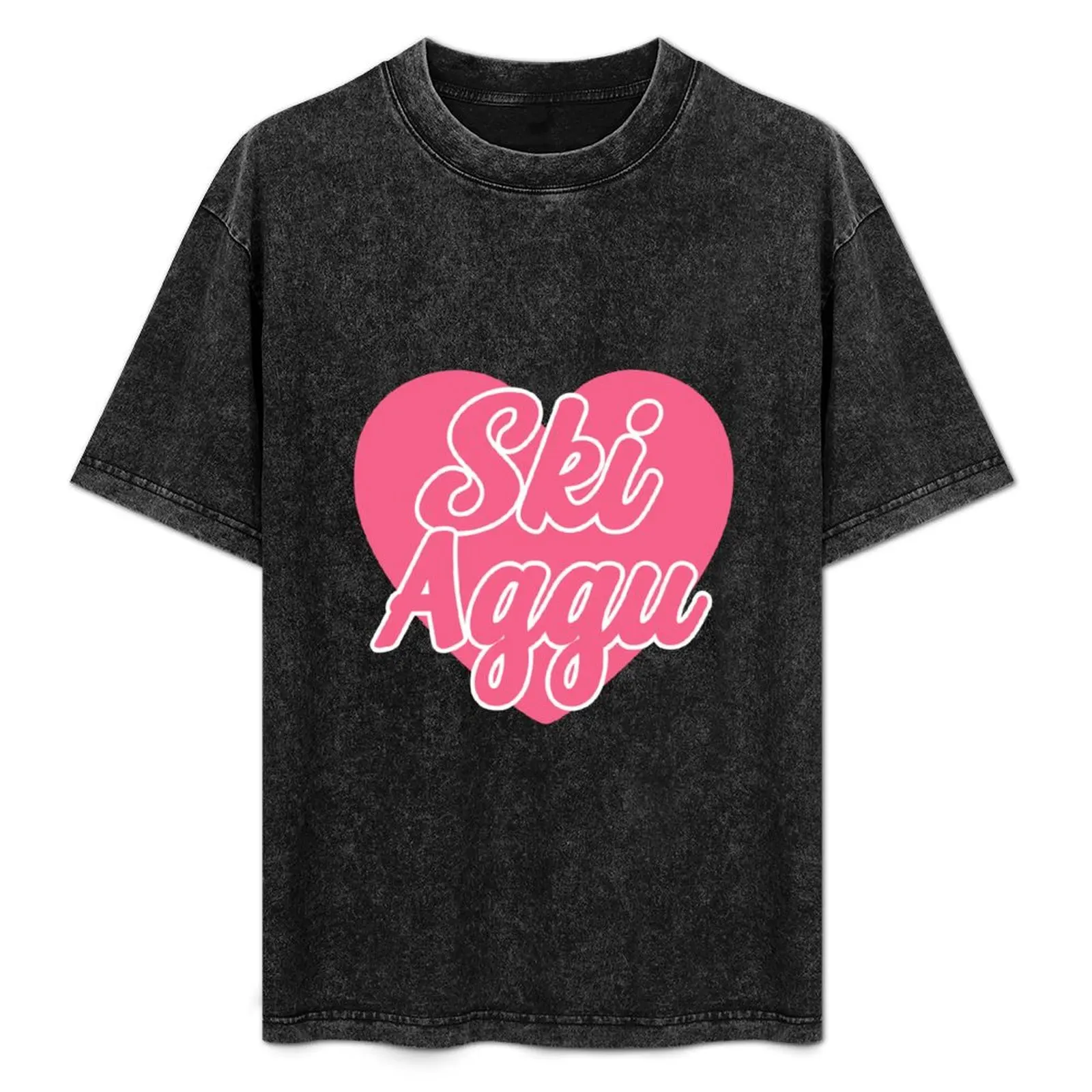 

Ski aggu heart T-Shirt graphic tee shirt customs design your own plain white t shirts men