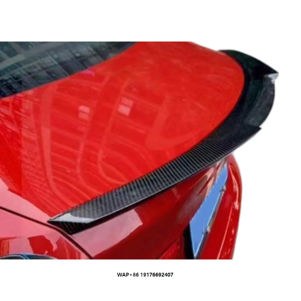 

2018-2019 forAudi B9 A4 S4 Car Spare Parts Wet Carbon Fiber Front Bumper Lip and Rear Spoiler Style 002 New Condition Fit