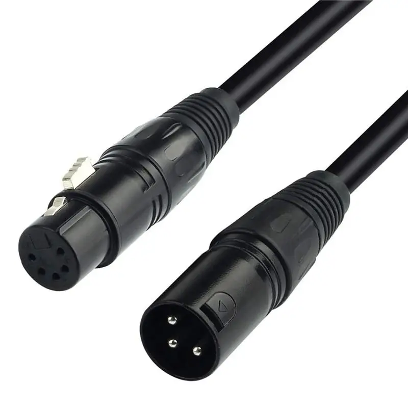 5X XLR Male 3 Pin To XLR Female 5 Pin & XLR Female 3 Pin To XLR Male 5 Pin Audio Cable, For Microphone DMX Stage Light