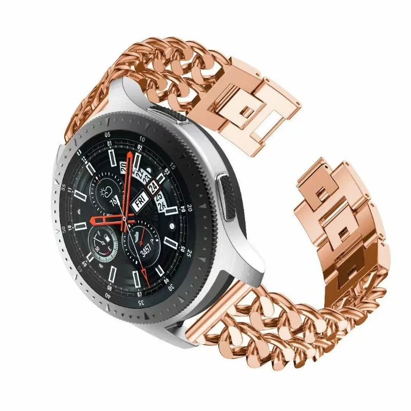 20mm 22mm Chain Metal Watchband Universal Smartwatch Replacement Strap for Samsung Watch3 for Huawei Watch Band Amazfit Bracelet