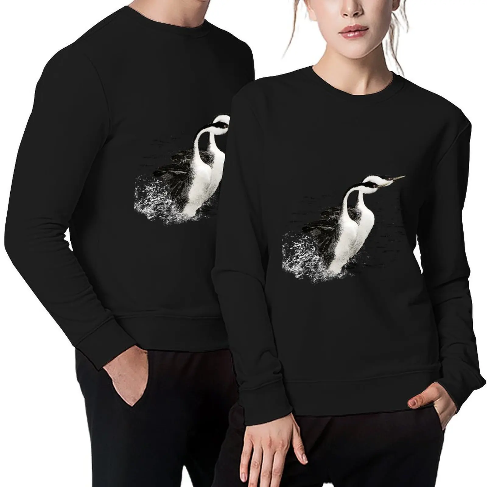 

Rushing Grebes Bird Courting Ritual Pullover men clothing clothes for men aesthetic clothing sweatshirts men