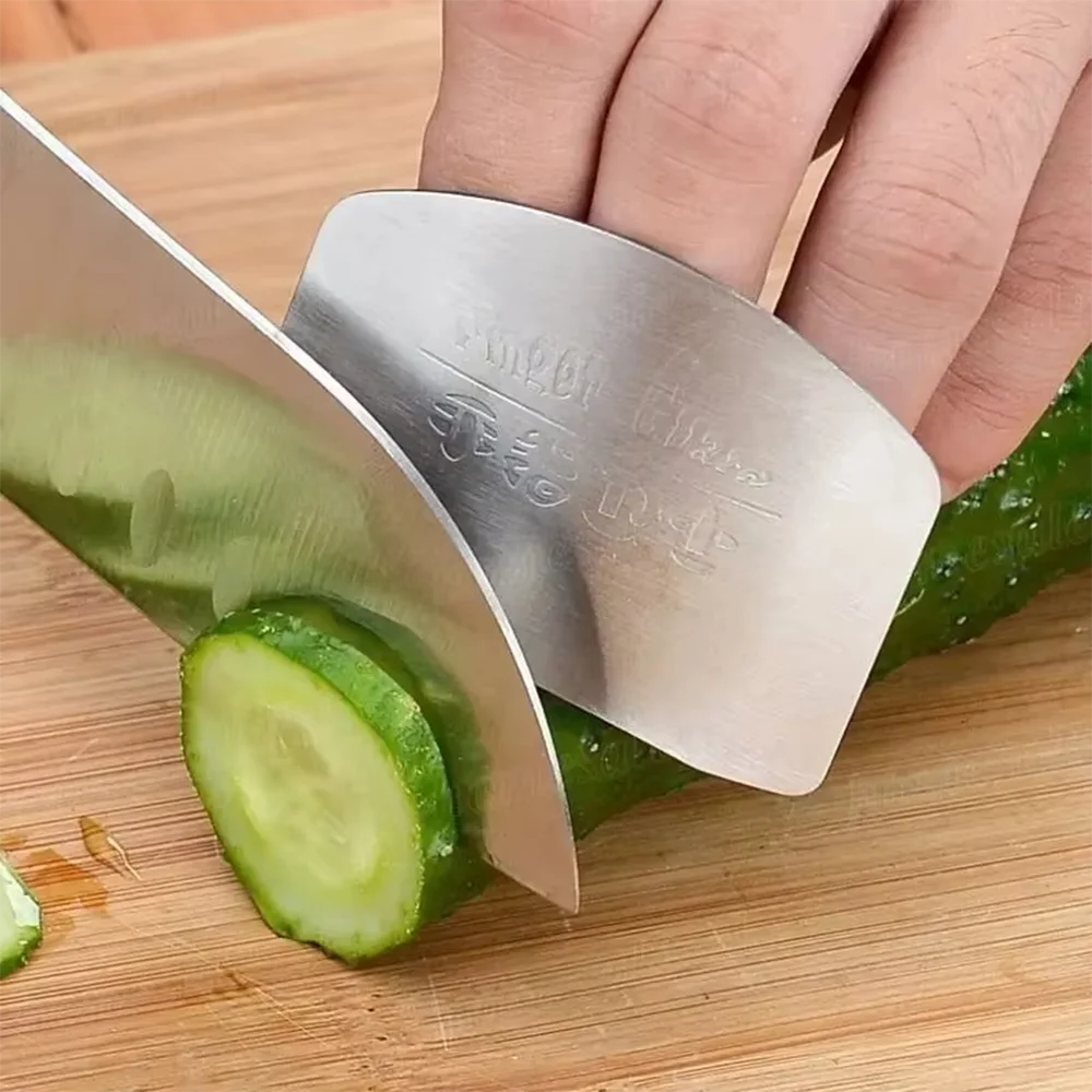 Anti Cut Shield Anti Slip Grip 1PC Stainless Steel Finger Guard Safe Cutting Kitchen Tool for Cooking