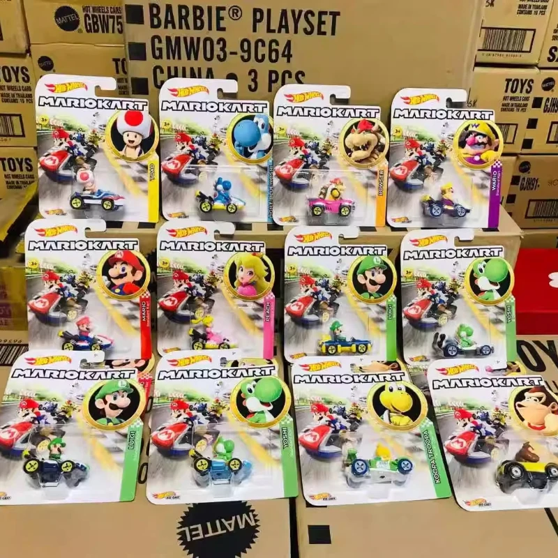 

Коллекционные машинки Hot Wheels Mario Kart GBG25 Classic: тематические литые модели для гонок по трассе, игрушки для мальчиков, коллекция гоночных моделей
