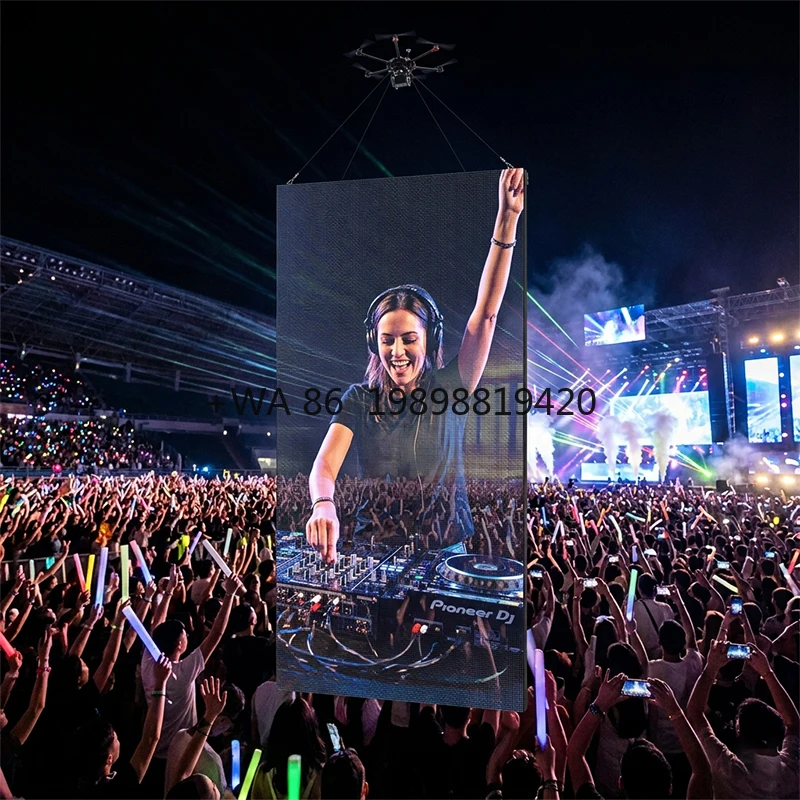 Flying LED Display Custom Screen, LED Flying Display with Magic Carpet Screen for Stage, Wedding & Festival