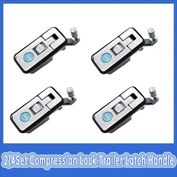 2/4Set Compression Lock Trailer Latch Handle Aluminum Canopies Motorhome Lock Suitcase Luggage Lock for Toolbox Camper Trailer