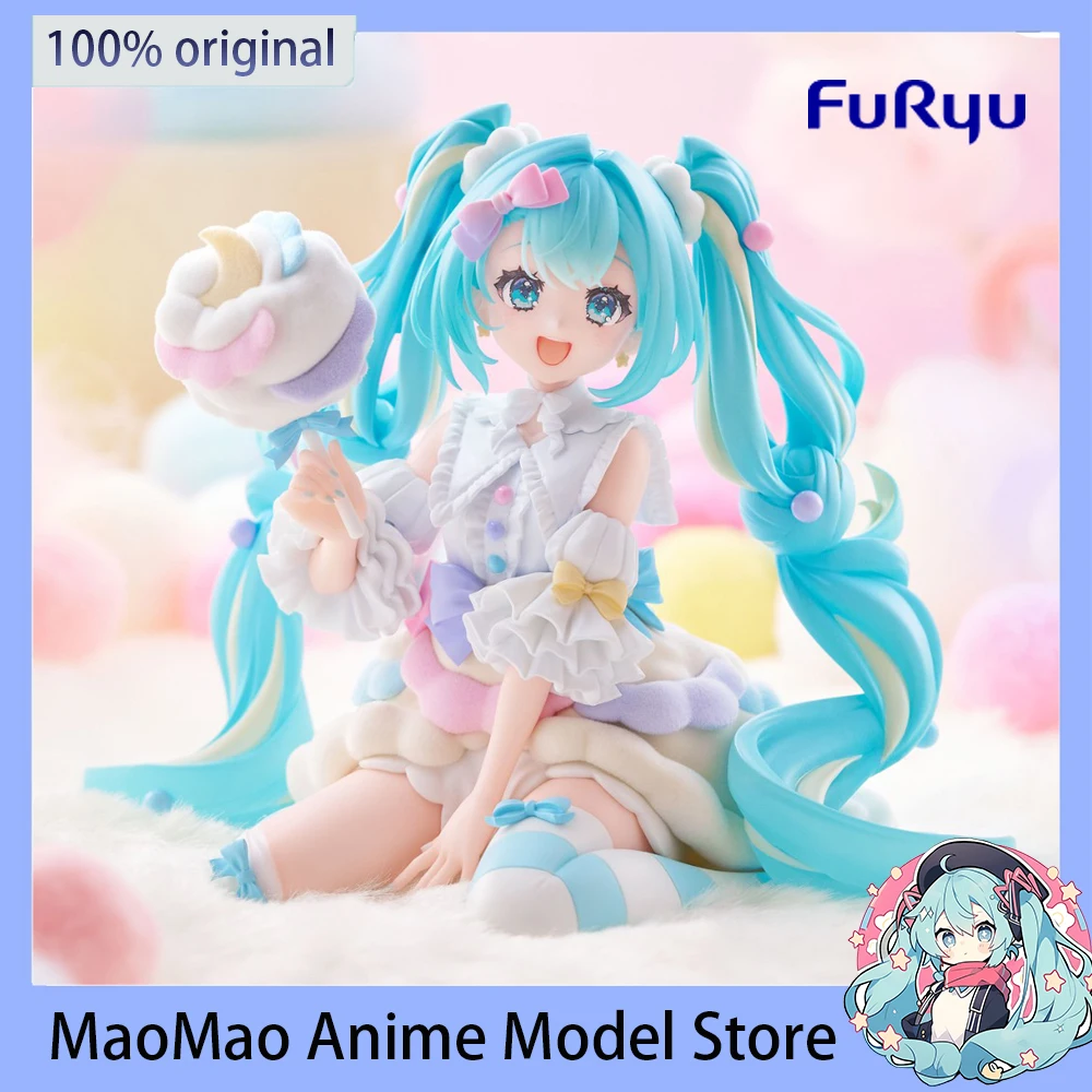 オリジナル-furyu-melffy-初音ミク-綿菓子-アクションフィギュア-pvc-モデルグッズおもちゃ漫画デスクトップ装飾アニメギフト