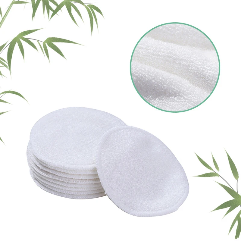 Reusable Bamboo Fiber Makeup Remover Pads 5 ชิ้น/แพ็คล้างทําความสะอาดได้รอบทําความสะอาดผิวหน้าผ้าฝ้าย Make Up Removal Pads เครื่องมือ