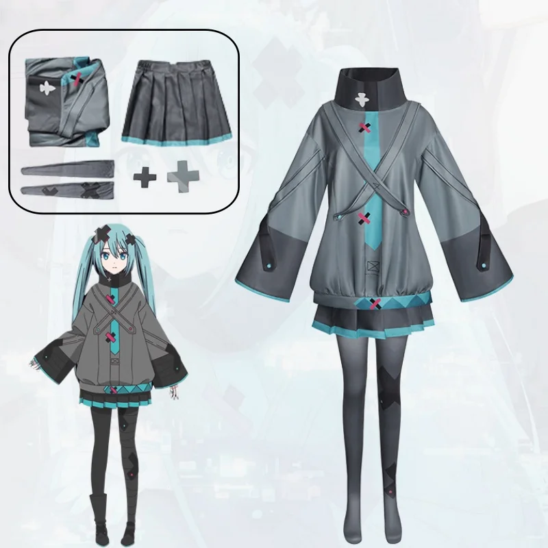 

2025 New Anime Game Project Sekai Colorful Stage Theatrical version Miku Cosplay Costume Full Set Halloween Carnival Party suits