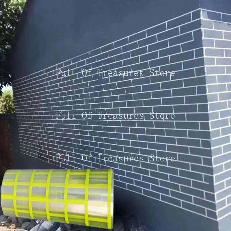 1 Roll 10M Painted Brick Pattern Mold Tape Exterior Wall Indoor Outdoor 6*24*1cm