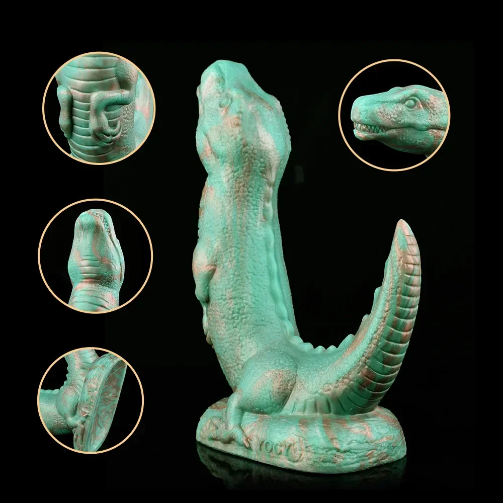 Realistic Dinosaur Dildo Anal Plug Soft Silicone Suction Cup Male Masturbator Penis Adult Sex Toys for Women Man Dick Monster 18