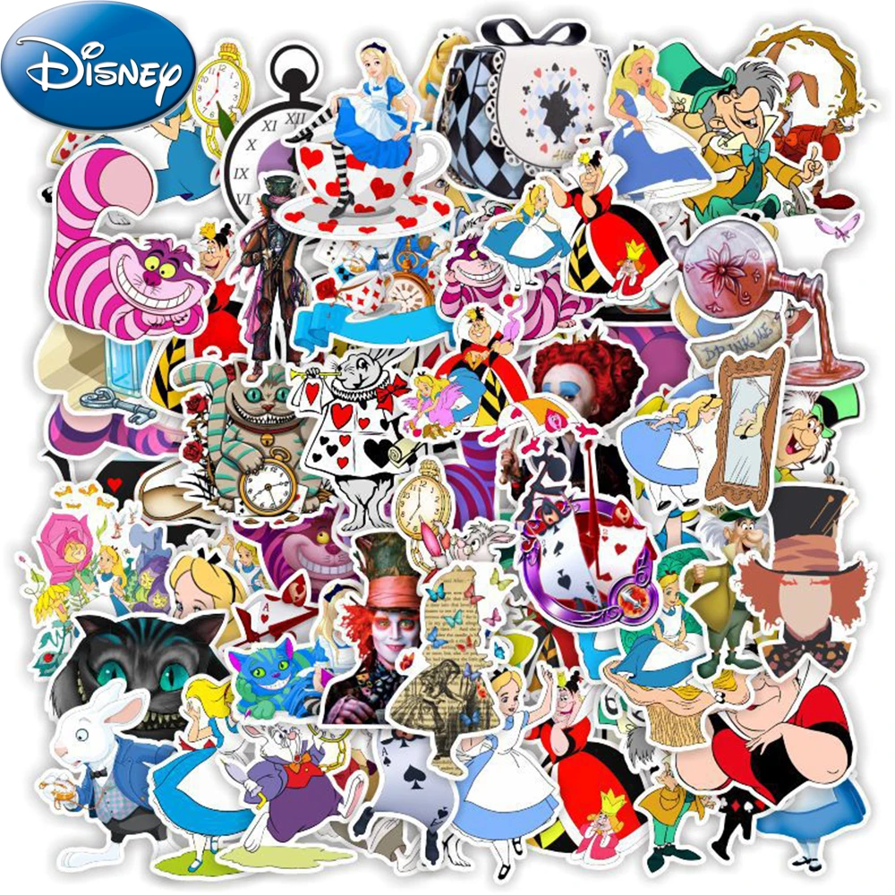 

10/30/70pcs Disney Movie Alice in Wonderland Stickers Funny Kids Decals Toy Phone Case Skateboard Suitcase Cute Cartoon Sticker