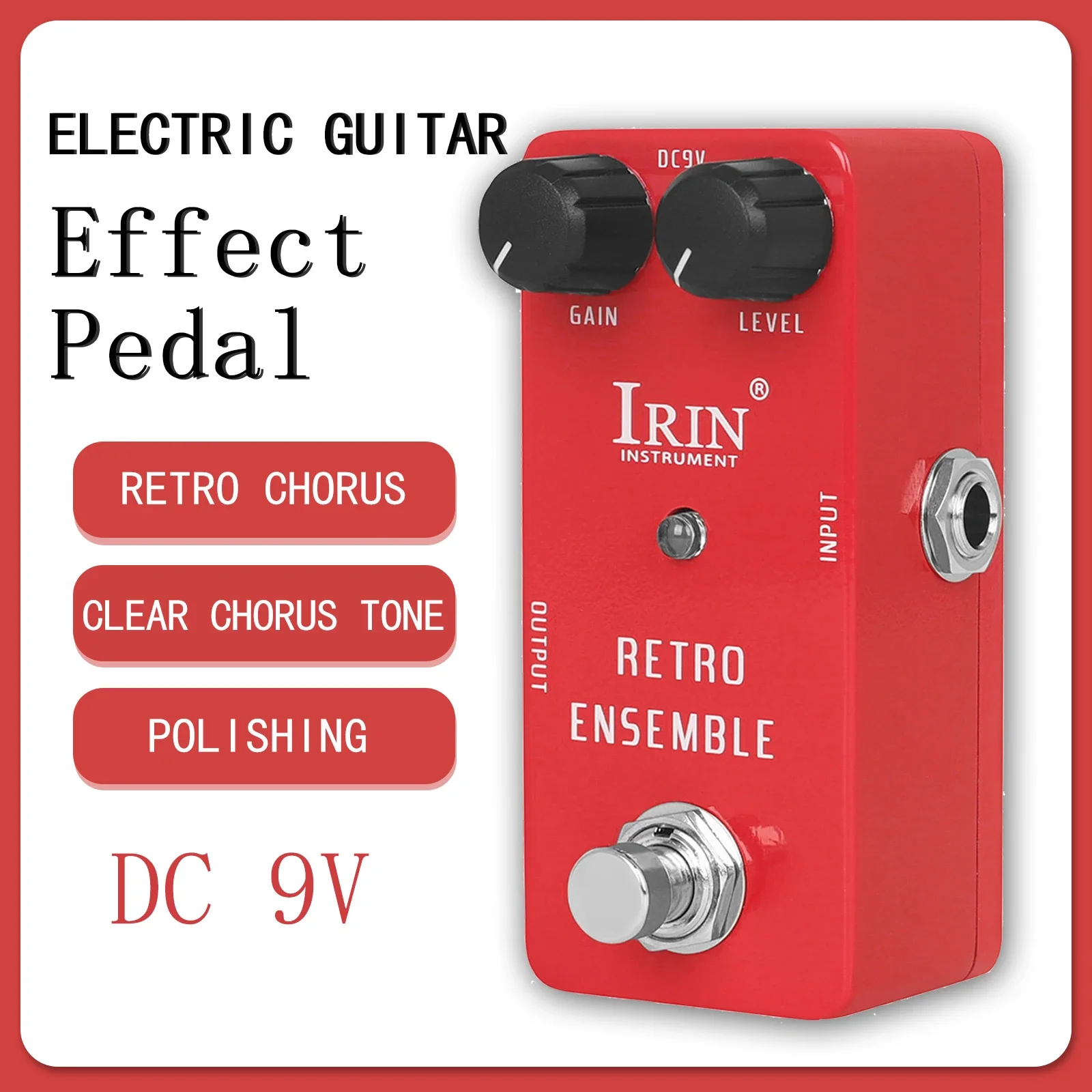 IRIN RS-05 conjunto Retro Pedal de efectos de Guitarra simular el coro efectos Retro pedales True Bypass piezas de Guitarra eléctrica
