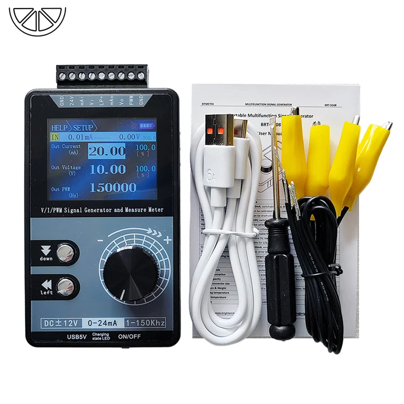 Generador de Señales de Corriente y Voltaje PWM con Batería, Simulador de Fuente 0-20mA 4-20mA 0-10V, Medidor y Calibrador 0-50V 50mA