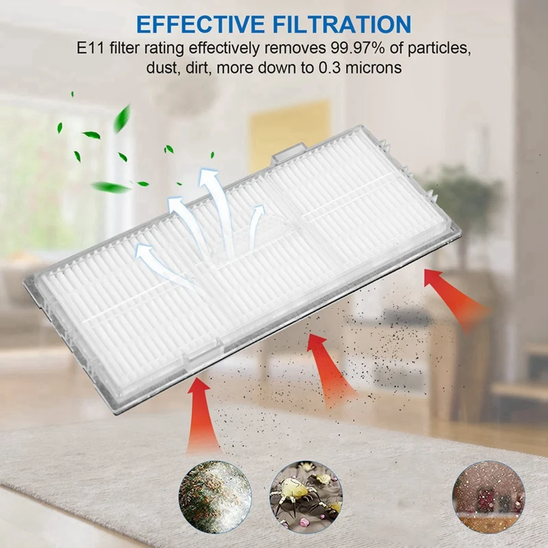 Bộ 1 Chổi Quét Chính Bàn Chải Cạnh Bên Bộ Lọc HEPA Phần Tương Thích Cho Roborock S7 S7 + T7S Máy Hút Bụi Phụ Kiện