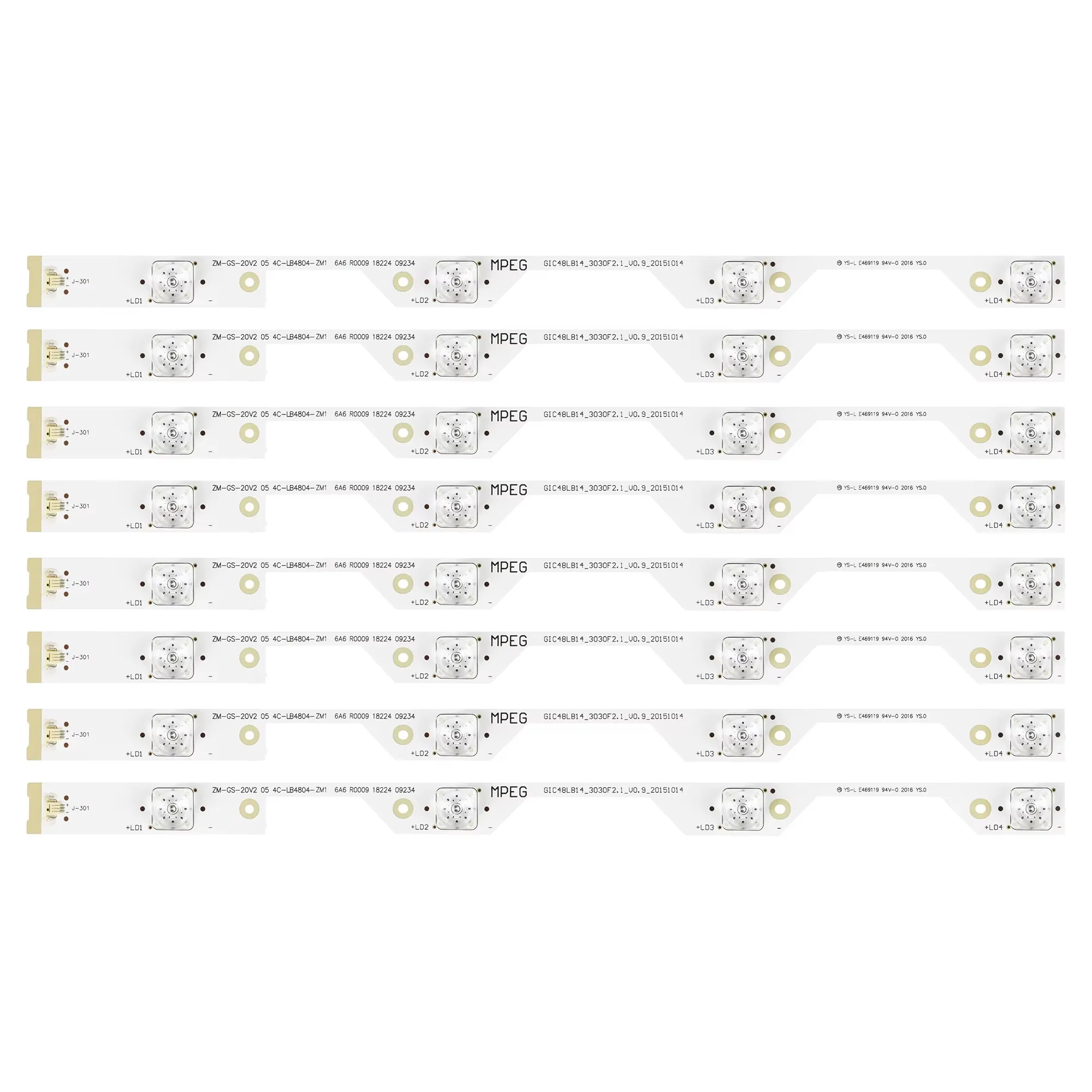 8pcs 4lamps For TCL L48P1S-CF L48P1-CUD B48A858U LED Backlight strip 4C-LB4804-ZM1 4C-LB4804-ZM01J GIC48LB14-3030F2.1e