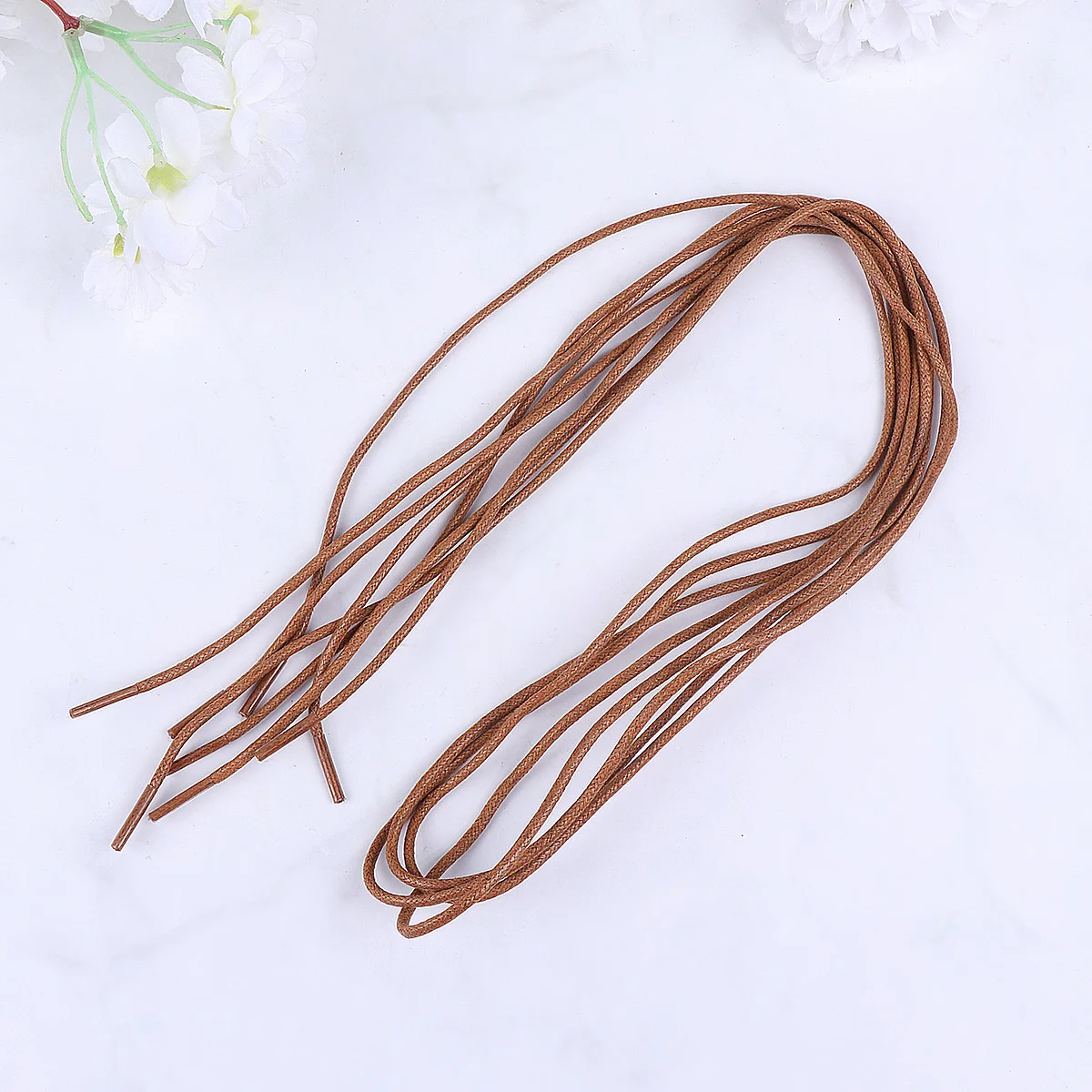 

10 пар круглых вощеных хлопковых шнурков, тонкие прочные кончики, прочные водостойкие аксессуары для модельных туфель, желтый, коричневый