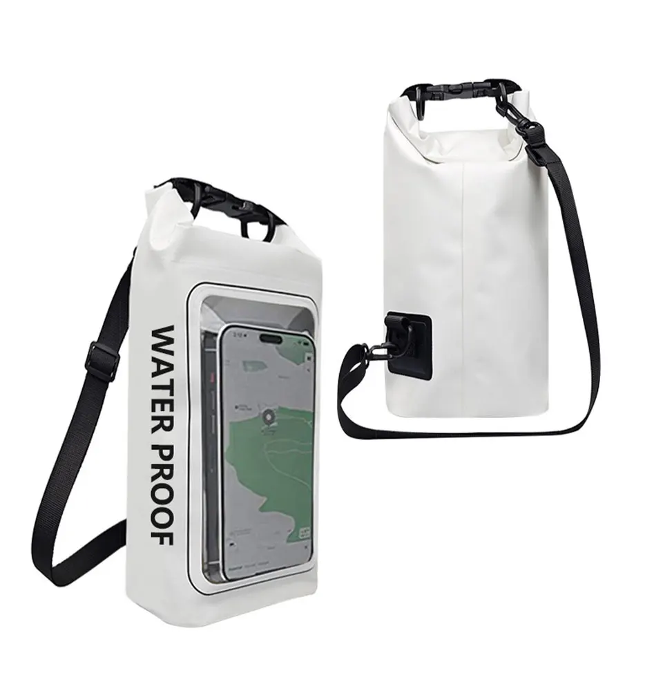 2L/5L Wasserdichte Trockentasche mit Touchscreen, Schwimmen, wasserdichte PVC-Tasche, Rafting, schwimmende Outdoor-Sporttasche, Aufbewahrungstasche für Surfbrett und Kajak – Detail 19