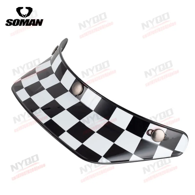3-Button Helmet Face Mask Sunshade Universal Retro Windproof Flip Motorcycle Accessories Exposed Motorcycle Helmet view 6