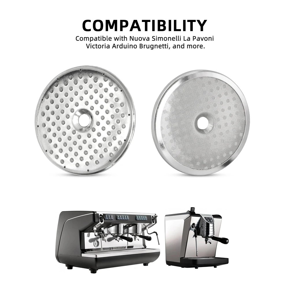 56.5mm Espresso Machine Group Filter Replacement Shower Screen Compatible with Nuova Simonelli La Pavoni Victoria Arduino Makers