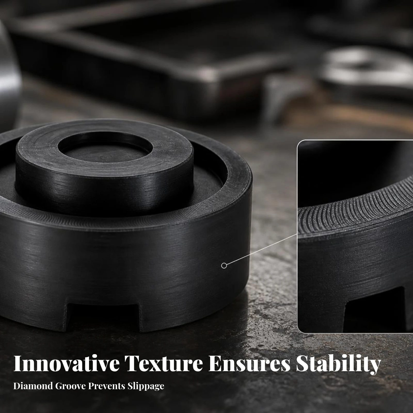 Picture 5: Jack Support Block Wear Resistant Crosshatch Pattern Pattern Side Notch Rubber Jack Pad Auto Part Vehicle Equipment
