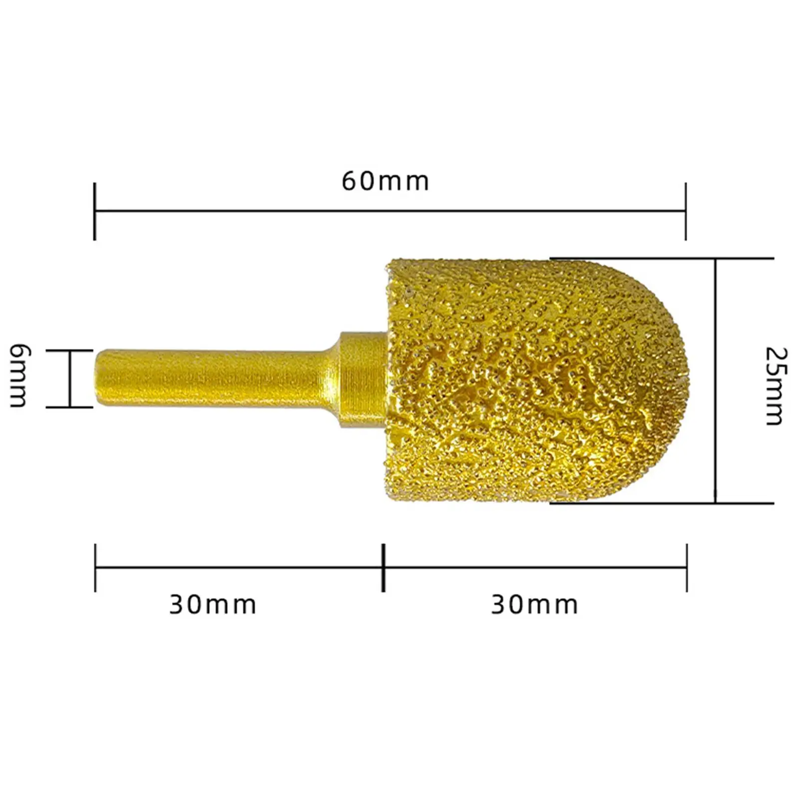 Diamond Grinding Burr Grinding Bit 6mm Shank Universal Grinding Mounted Point