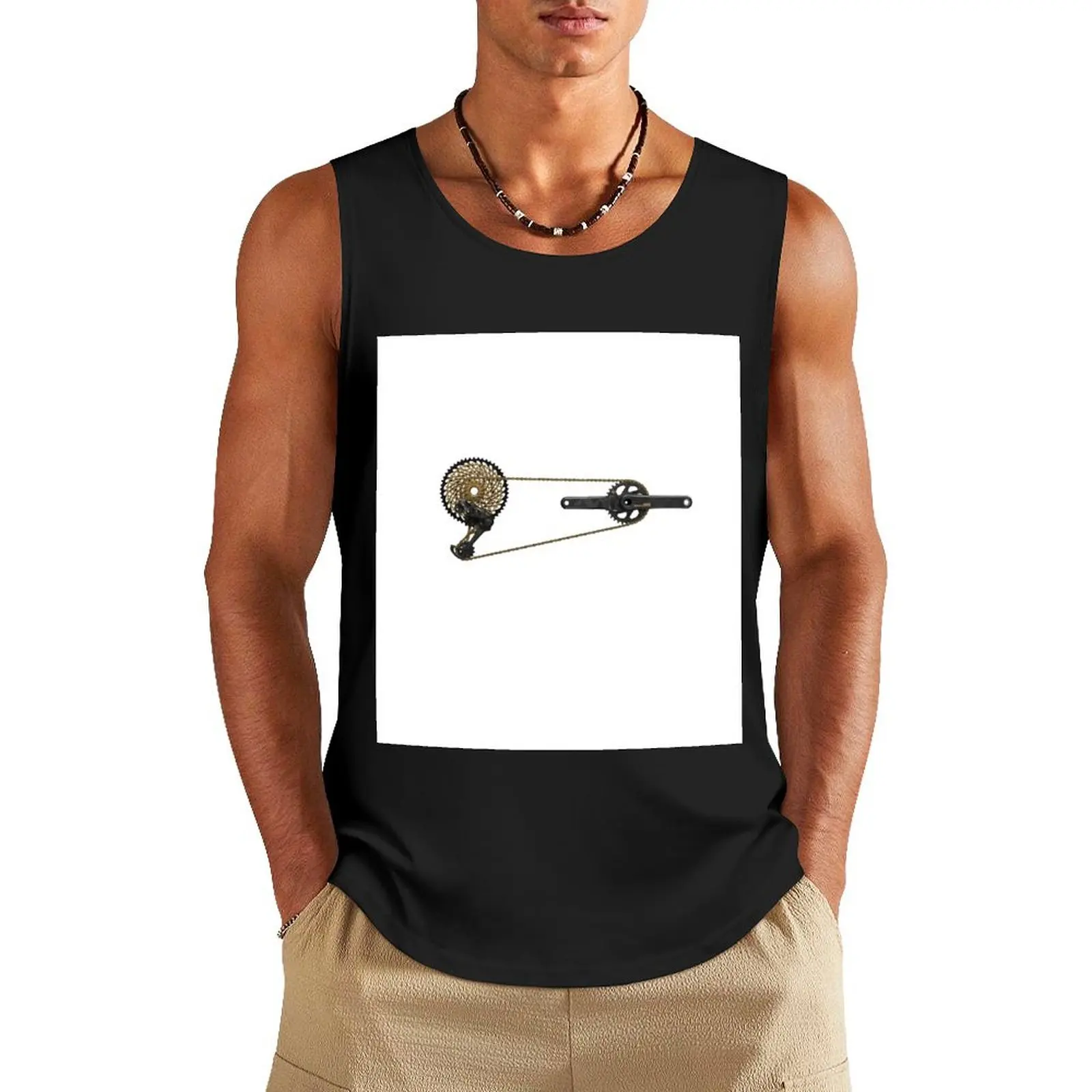 Bike MTB Transmission Traction All Tank Top Men's tops sleeveless shirt man gym