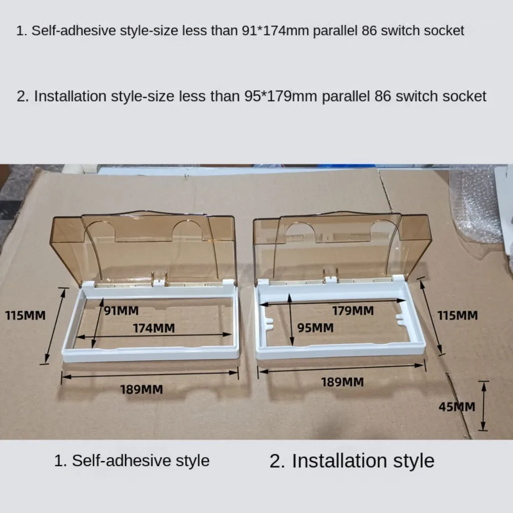 Plastic Switch Protection Box Transparent Waterproof Electric Plug Cover 86 type Power Outlet Socket Protector Bathroom Supplies