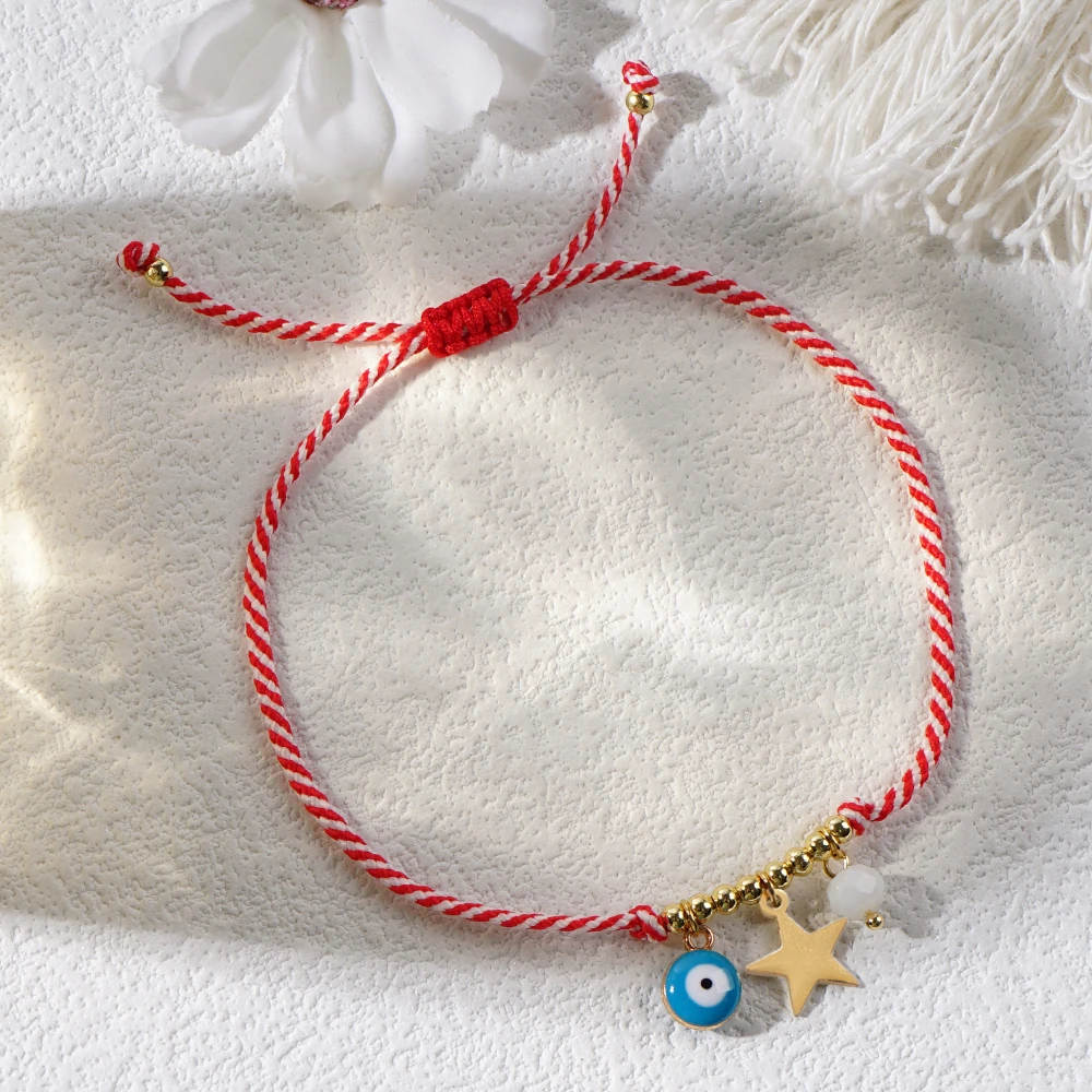 Go2boho Hope Martis Series Gorgeous Evil Eyes Star Crystal Bead Pendant Greek March Bracelets For Women 2024 New Year Gifts