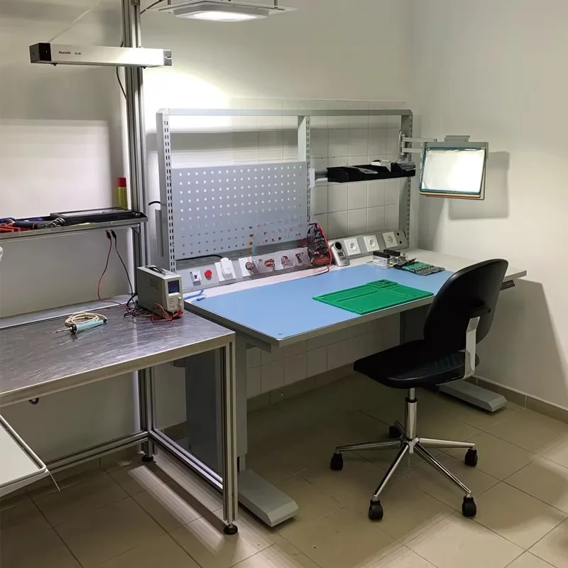 500Kg anti-static electric lift table | Steel multifunctional workbench for workshops and laboratories