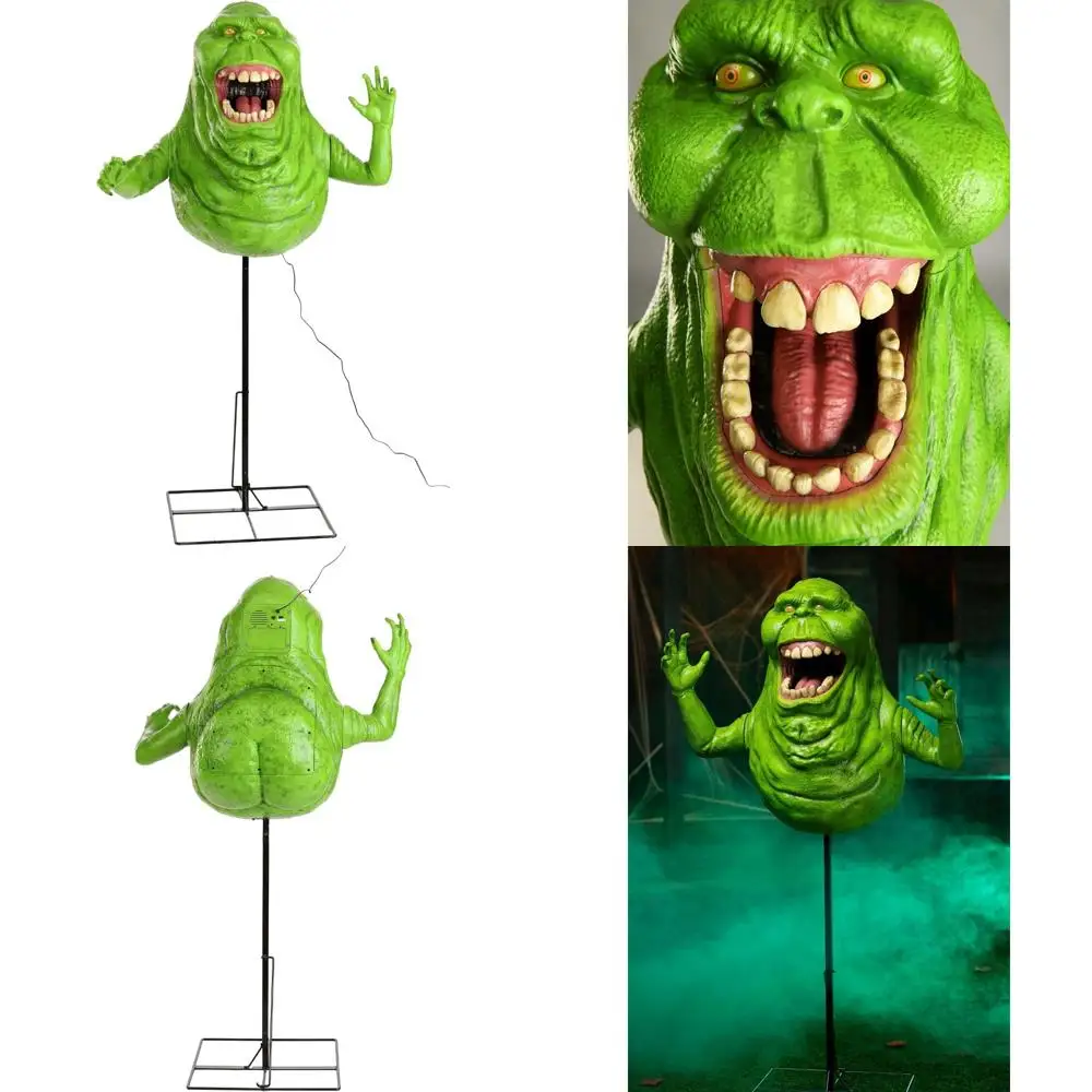 

Animated 5-Foot Ghostbusters Slimer and Green Ghost Decoration with Lifelike Movement and Sounds