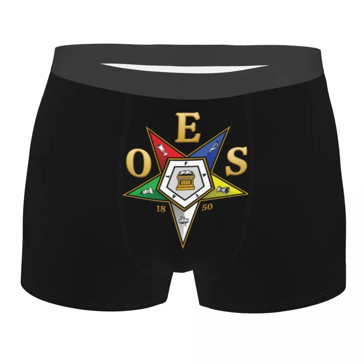 

Custom OES Emblem Order Of The Eastern Star Underwear Men Stretch Boxer Briefs Shorts Panties Soft Underpants For Homme