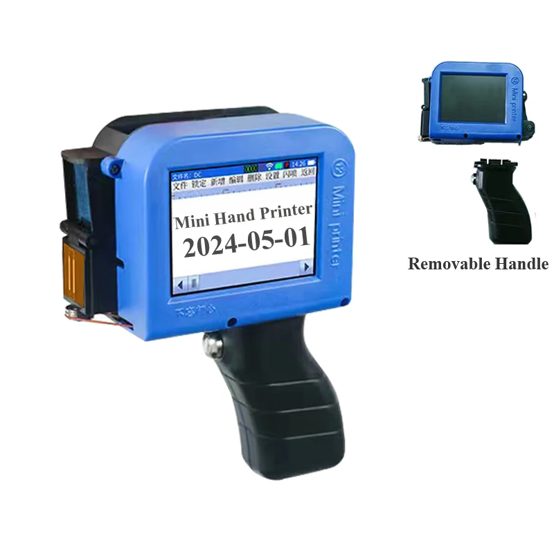 

Portable mini handheld Inkjet Printer 12.7mm Thermal Hand Inkjet Coder For Batch Code Expiry Date With Removable Handle