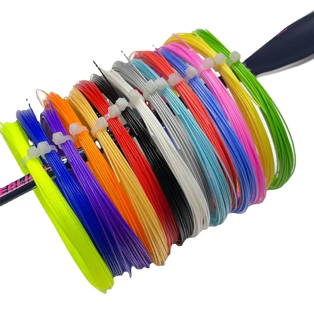 Raqueta de entrenamiento de cuerda de Bádminton de alta flexibilidad, cuerda de raqueta absorbente de golpes de nailon, cuerda deportiva
