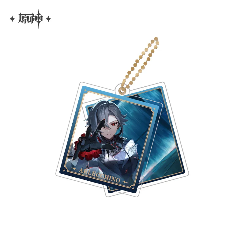 Presale Game Genshin Impact Official miHoYo Original Theme  Acrylic Keychain Pendant Vol.4 Alhaitham Kaveh Furina Arlecchino