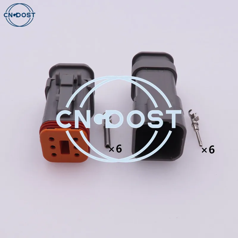 

1 Set 6 Pin AC Assembly Waterproof Socket DT04-6P-E008 DT04-6S-E008 Automobile Wire Cable Terminal Socket