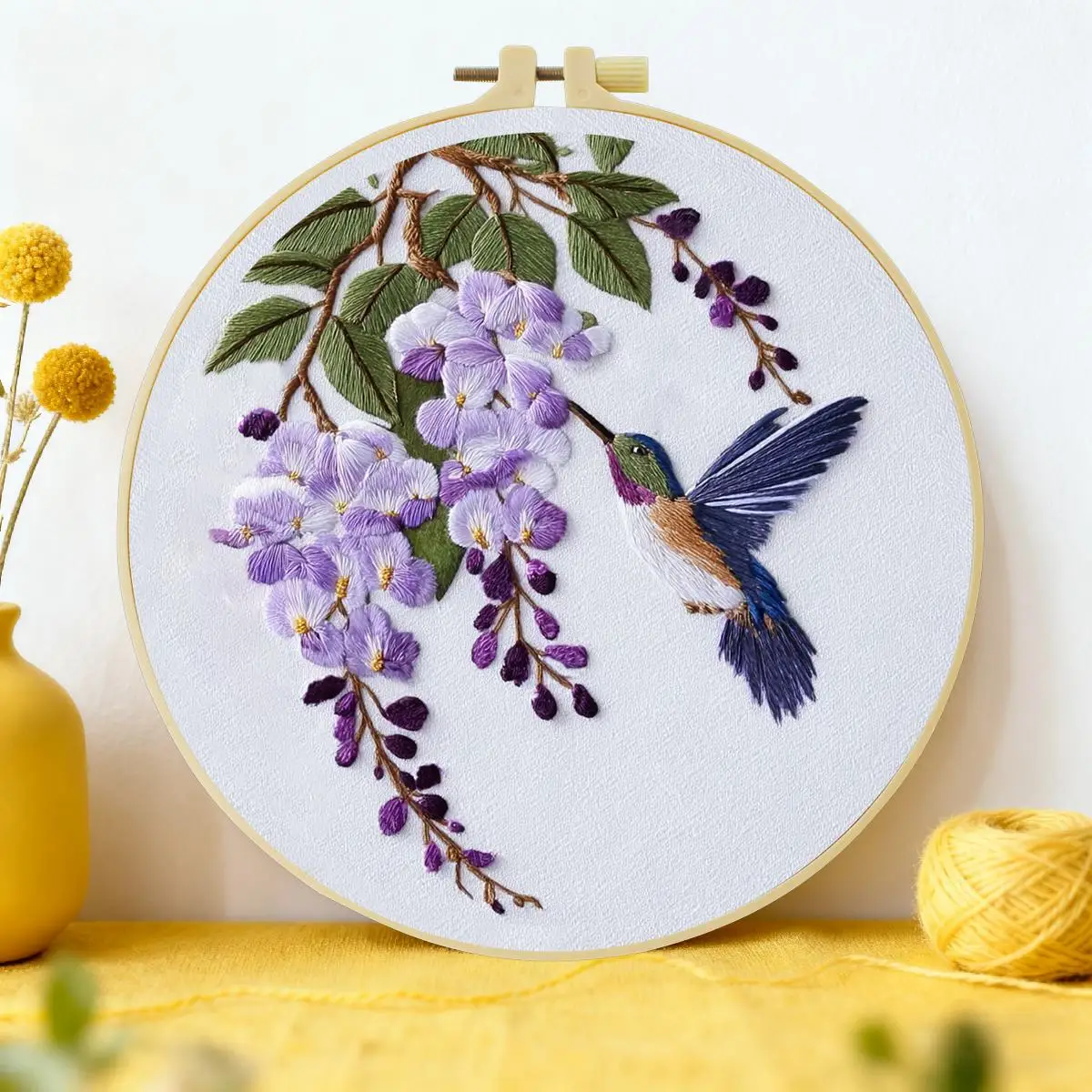 1 Stück 20X20CM/15X15CM 7,87/6,3 Zoll Vogel-Stickerei-Starter-Kit DIY-Kit DIY-Stickerei-Set Handarbeiten Nadelkunst Malerei – Detail 1