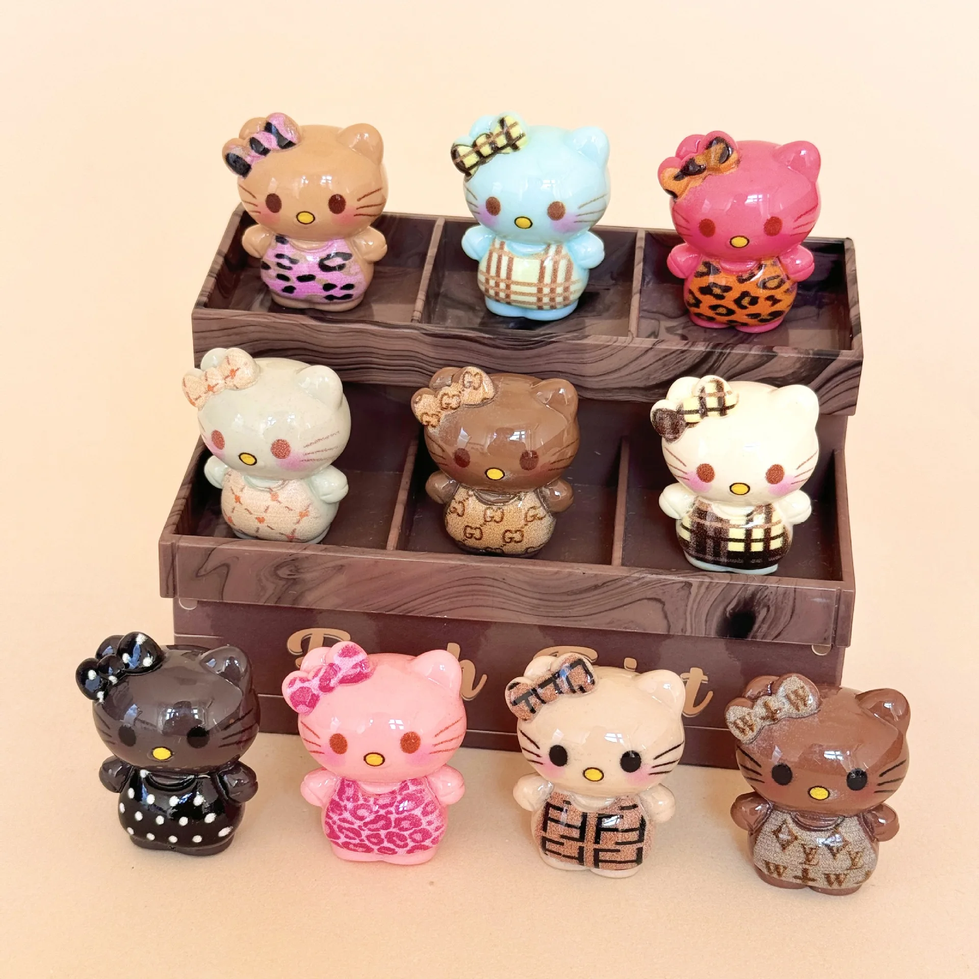 أسود ليوبارد طباعة KT صندوق أعمى الساحرة مطرز DIY بها بنفسك دلاية مجوهرات كيرينغ الحلي مكتب أو زينة السيارات الراتنج Accessori #3