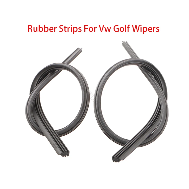 1Set For Vw Golf Car Wiper Blade Insert Rubber Strip Refill Front Windscreen Wipers Accessories