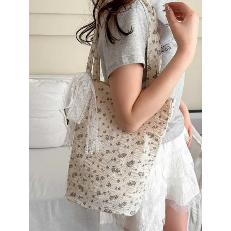 

Foufurieux Summer Casual Fashion Bags Women Shopper Handbags Environmental Storage Reusable Shoulder Tote Bag School Bags Girl
