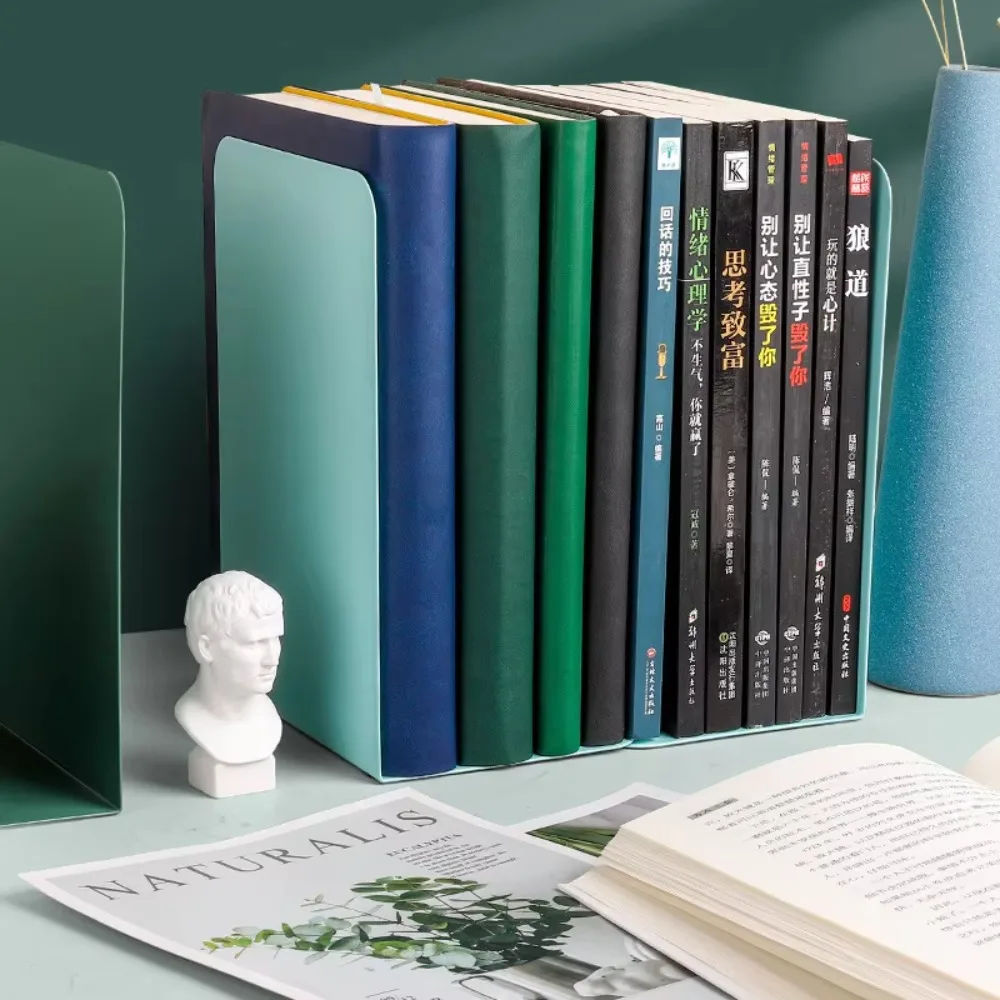 2 шт. металлическая подставка для книг, настольная подставка для книг, современный минималистичный стиль, нескользящая подставка для книг, органайзер для студенческих книг для школьного офиса