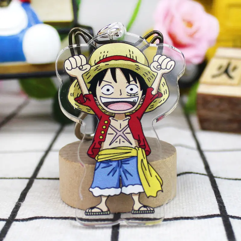 ワンピースルフィソロンナメイロビンアクリルキーホルダースタンド像クリエイティブ漫画デスクトップ装飾バッグペンダント卸売ギフト