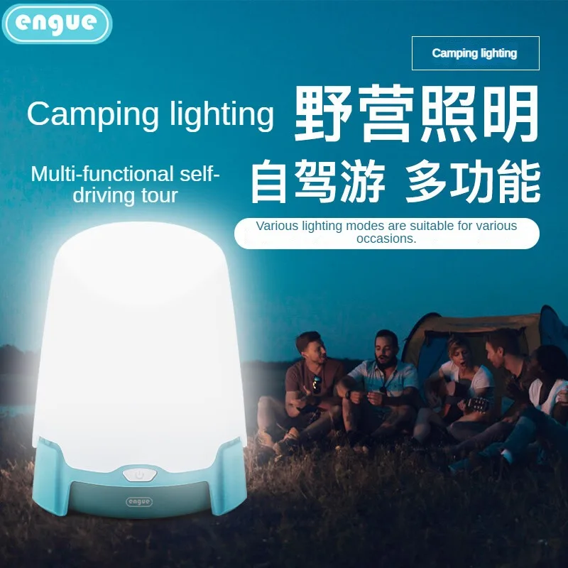 Super Bright Camping Light com carregamento USB e bateria de lítio, iluminação ininterrupta