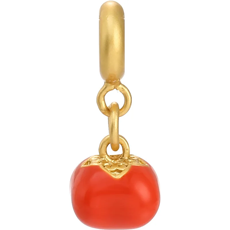 Matte Gold Plated Persimmon Pendant DIY Handmade Charms For DIY Jewelry Making For Bracelet Necklace Accessories