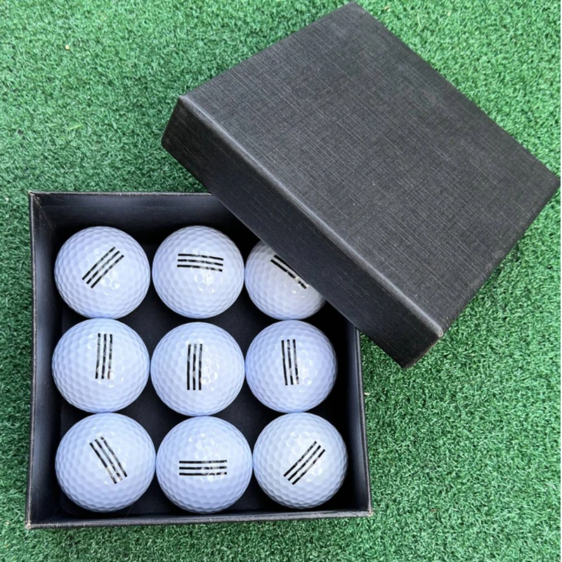 9PCS Golf match ball 392 honeycomb hole, two-layer thick golf ball, three-layer thick golf ball, dupont sarin shell, rubber lin
