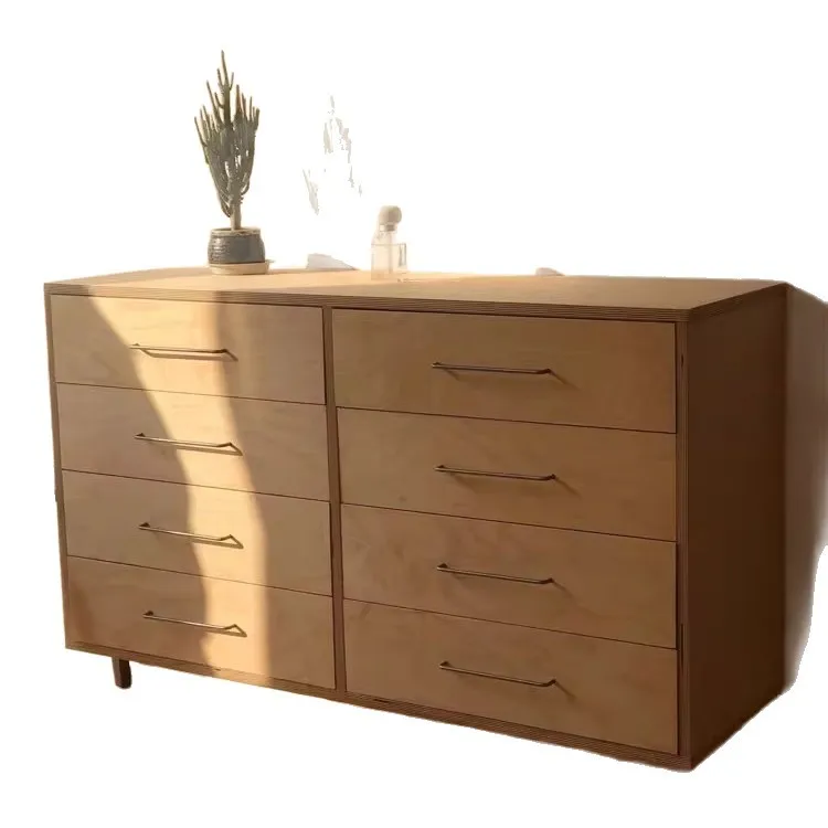 

Simple bedroom drawer entryway cabinet storage birch Japanese style
