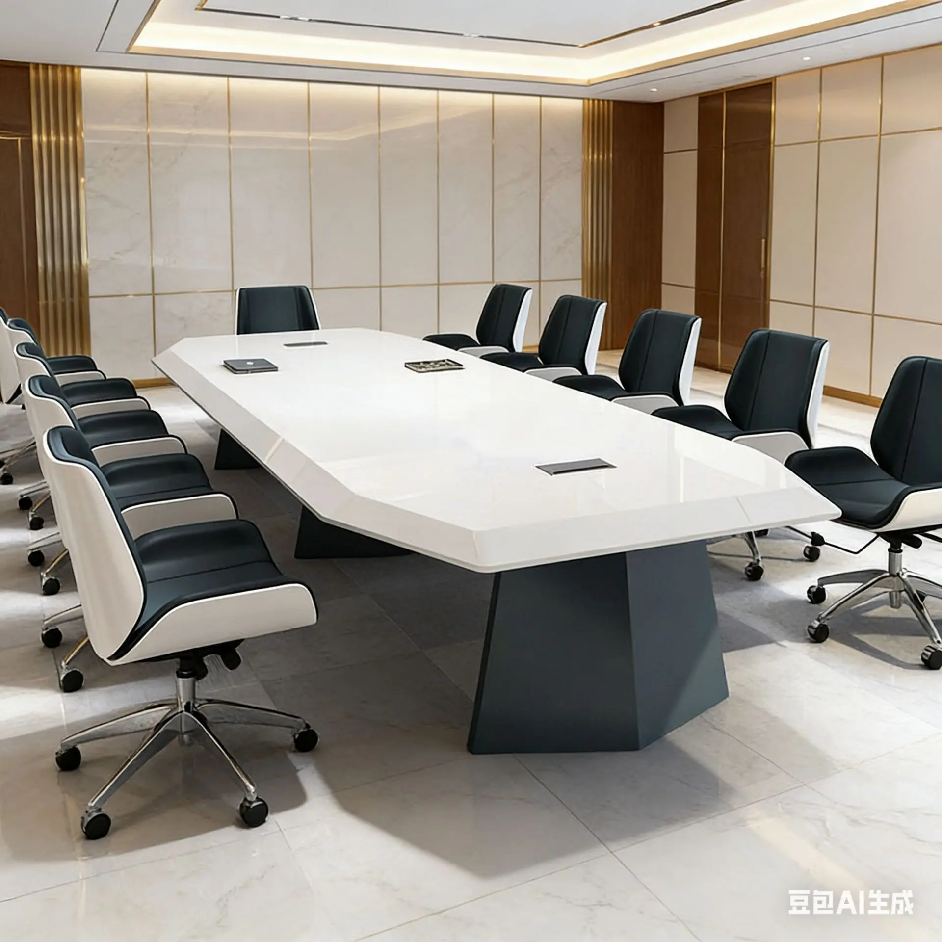 Painting office conference table simple modern large long table training fashion indoor reception high-end light luxury