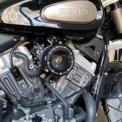 Motorcycle Air Filter Vintage Air Cleaner Intake Systems For Benda BD 300 KEEWAY-BENDA V302C Keeway V-Cruise 125 Aluminum Black