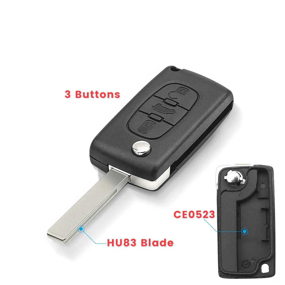 KEYYOU For Fiat Scudo For Peugeot 파트너 전문가 For Citroen Berlingo Dispatch (Van) 1PCS NEW CE0523/CE0536 자동차 키 케이스