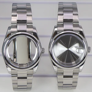 36mm 40mm Uhrenbox Armbänder Stücke Glas Sapphire für Seiko NH35 NH36 Miyota 8215 Bewegung 28,5 mm Dial aus Edelstahl Ostra 6 Hauptverkaufsglas -Saphir für Seiko - №2